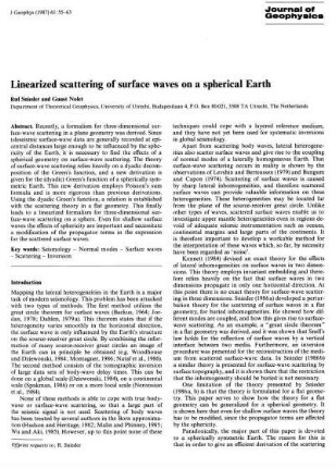 Linearized scattering of surface waves on a spherical Earth