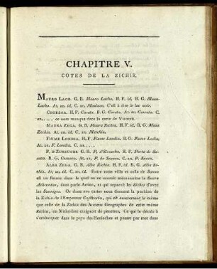 Chapitre V. Cotes De La Zichie.