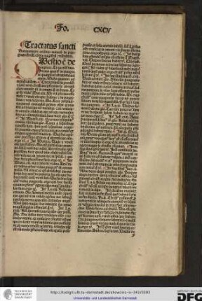Tractatus sancti Bonaventure ordinis Minorum de paupertate Christi contra magistrum Wilhelmum.