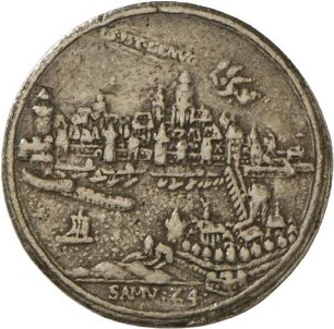 Medaille der Reichsstadt Frankfurt auf das Ende der Pest, 1635