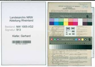 Entnazifizierung Gerhard Kiefer , geb. 19.10.1884 (Kaufm.Angestellter)