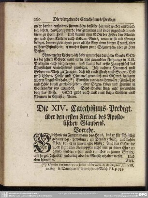 Die XIV. Catechismus-Predigt, über den ersten Articul des Apostolischen Glaubens