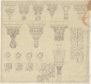 Lange, Ludwig; Lange - Archiv: IV.1 Gotik in Deutschland - Kapitelle (Ansicht, Details)