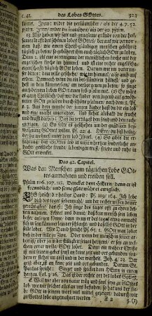 Das 42. Capitel. Was den Menschen zum täglichen Lobe Gottes anmahnen und treiben soll.