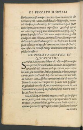 De Peccato Mortali Et Quotidiano.