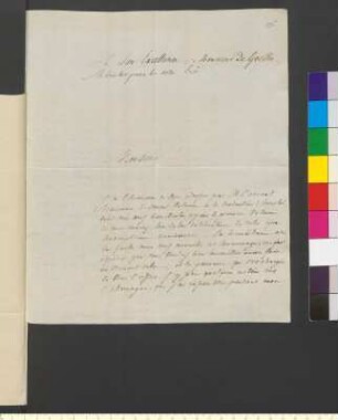 Brief von Quetelet, Lambert Adolphe Jacques an Goethe, Johann Wolfgang von
