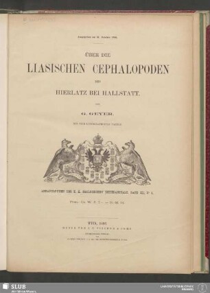 Über die liasischen Cephalopoden des Hierlatz bei Hallstatt