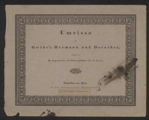 Umschlagblatt zu Hermann und Dorothea