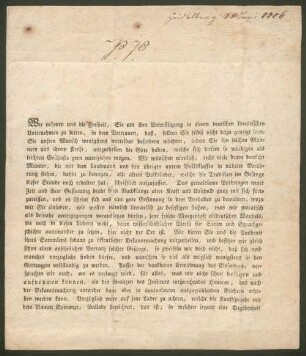 Wir nehmen uns die Freiheit, Sie um Ihre Unterstützung in einem deutschen literärischen Unternehmen zu bitten, ...