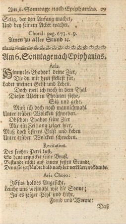 Am 6. Sonntage nach Epiphanias