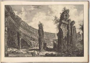 Veduta dell'interno dell'Anfiteatro Flavio detto il Colosseo (Innenansicht des Kolosseums in Rom), aus der Folge "Vedute di Roma"