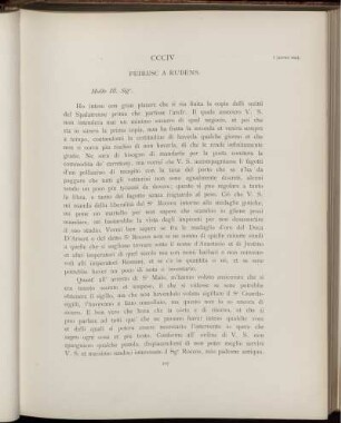 CCCIV. Peiresc à Rubens. Paris, 5 janvier 1623