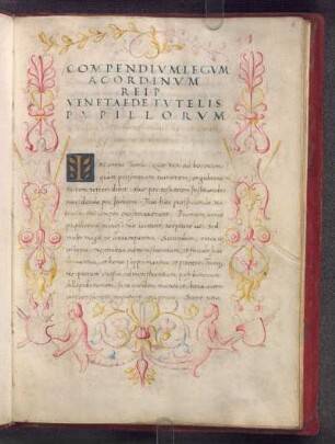 Compendium legum ac ordinum reip. Venetae de tutelis pupillorum