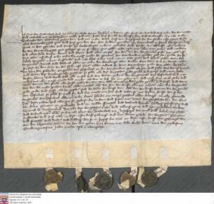 Cort von Hattenbach und Luckel, seine eheliche Hausfrau, verkaufen Rorich und Dithrich von Eisenbach (Eysinbach), Gebrüdern, ihren Hof zu Angersba...