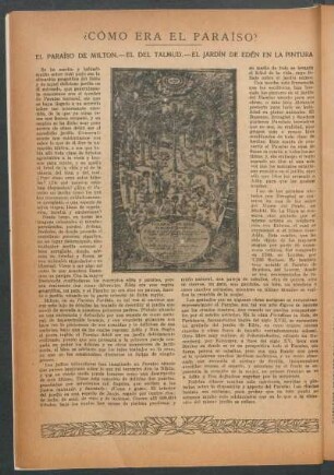 ¿Cómo era el paraíso? : El paraíso de Milton. El del Talmud. El jardín de Edén en la pintura