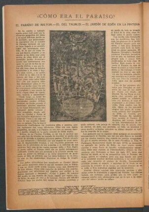 ¿Cómo era el paraíso? : El paraíso de Milton. El del Talmud. El jardín de Edén en la pintura