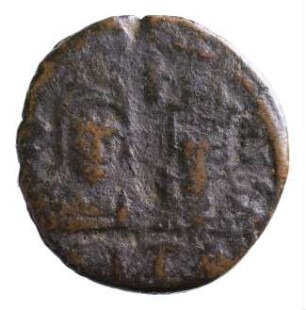 Münze, 10 Nummi, 573/75