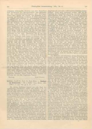 545-549 [Rezension] Scherer, Rudolf Ritter von, Handbuch des Kirchenrechts. 1. Band. 2. Hälfte
