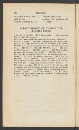 Berichtigungen Und Zusätze Zum Sechsten Bande.