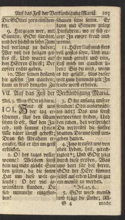 VII. Auf das Fest der Verkündigung Mariä.