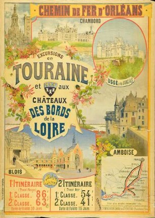 Chemin de Fer d'Orléans: Excursions en Touraine et aux châteaux des bords de la Loire
