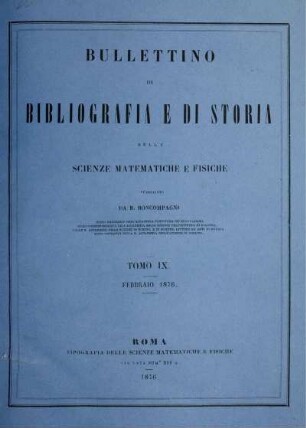 Tomo IX. Febbraio 1876.
