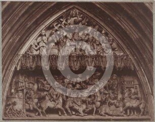 Tympanon am Westportal der kath. Pfarrkirche Striegau