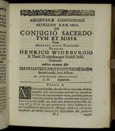 Augustanæ Confessionis Articulum II. & III. Abus. De Conjugio Sacerdotum Et Missa [...]