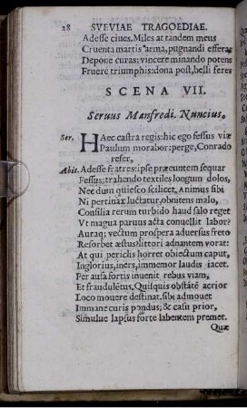 Scena VII. Servus Manfredi. Nuncius
