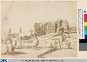 Ruine eines römischen Palastes auf einem Hügel