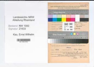 Entnazifizierung Ernst Wilhelm Kau, geb. 14.06.1904 (Ingenieur)