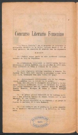 Concurso Literario Femenino