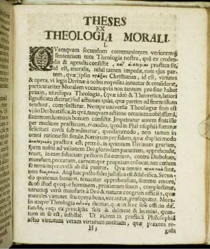 Theses Ex Theologia Morali