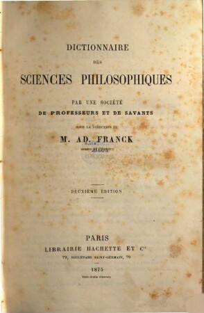 Dictionnaire des sciences philosophiques