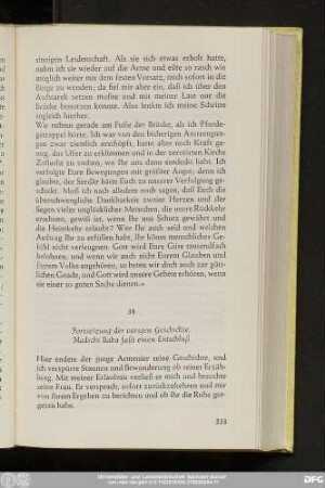 38 Fortsetzung der vorigen Geschichte. Hadschi Baba faßt einen Entschluß