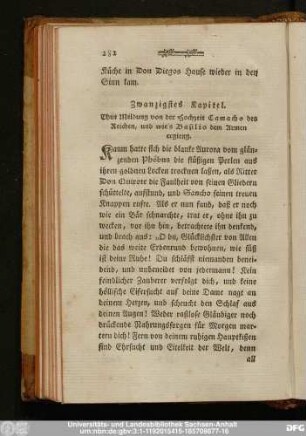 Zwanzigstes Kapitel. Thut Meldung von der Hochzeit Camacho des Reichen, und wie's Basilio dem Armen ergieng.