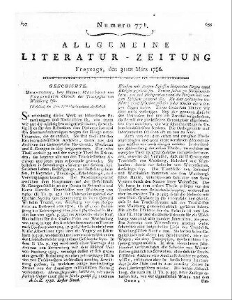 Pappenheim, M. von: Chronik der Truchsessen von Waldburg etc. (Beschluß des in Nro. 76 abgebrochnen Artikels.)