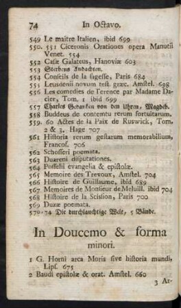 In Doucemo & forma minori.