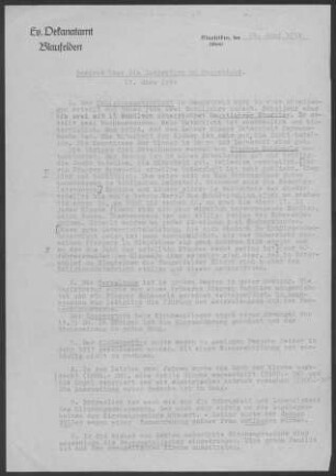 Hengstfeld: Inspektionsbericht 1954
