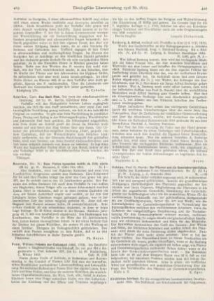 420-421 [Rezension] Schneider, Johannes (Hrsg.), Kirchliches Jahrbuch für die evangelischen Landeskirchen Deutschlands 1915. 42. Jahrg