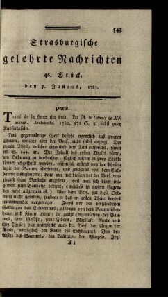 46. Stück, den 7. Junius, 1783.