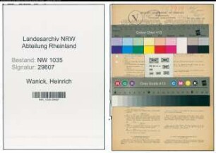 Entnazifizierung Heinrich Wanick , geb. 22.07.1902 (Schlosser)