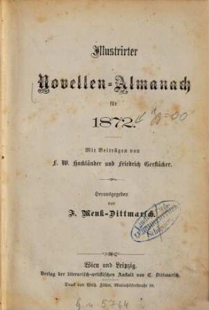 Illustrirter Novellen-Almanach, 1872