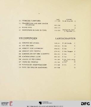 Zeichnungen Landschaften (Nr. 260-269)