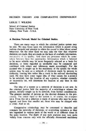 191-208, Decision Theory and Comparative Criminology