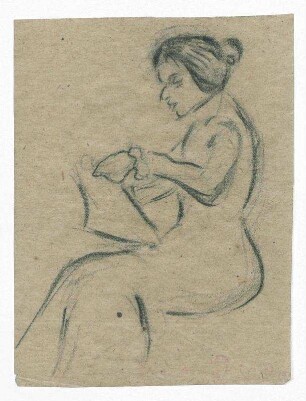 Sitzenden Frau