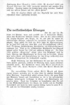 Die volkstümliche Übungen