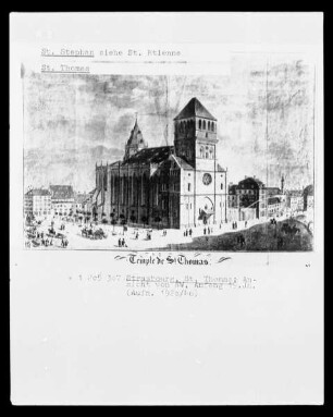 Straßburg, Ansicht der Kirche Saint-Thomas, Ansicht von Nord-Westen