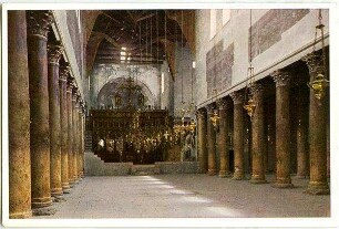 Bethlehem. Inneres der Geburts-Kirche