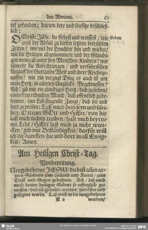 Am heiligen Christ-Tag